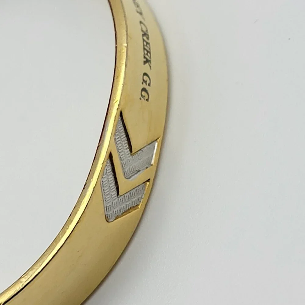 STONEY CREEK G.G. Gold Club 24K Gold Plated Open Cuff Bracelet 6